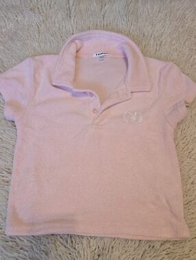 PLAYBOY Light Pink Beach Polo Top S